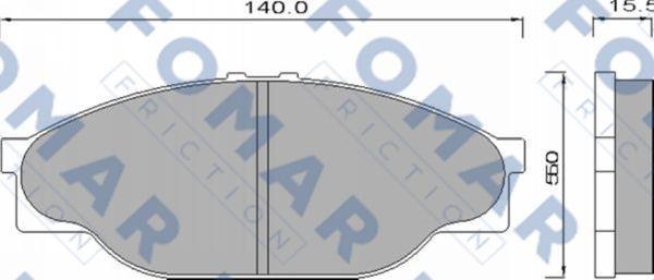 FOMAR Friction FO 493981 - Bremžu uzliku kompl., Disku bremzes www.autospares.lv