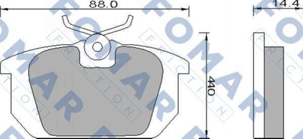 FOMAR Friction FO 493881 - Bremžu uzliku kompl., Disku bremzes www.autospares.lv