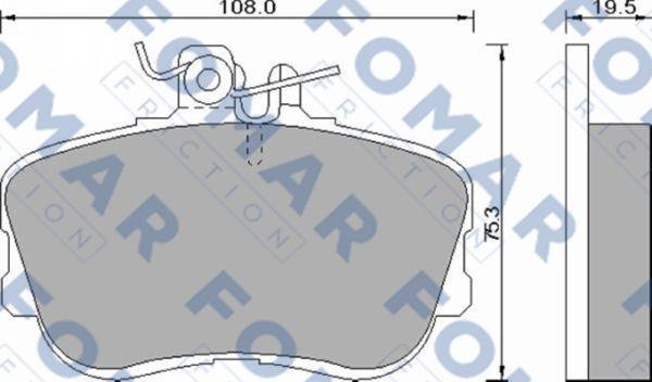 FOMAR Friction FO 493781 - Bremžu uzliku kompl., Disku bremzes www.autospares.lv