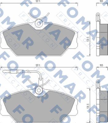 FOMAR Friction FO 492681 - Bremžu uzliku kompl., Disku bremzes autospares.lv