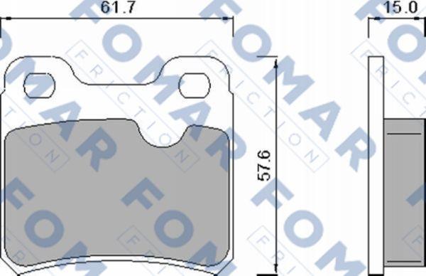 FOMAR Friction FO 445981 - Тормозные колодки, дисковые, комплект www.autospares.lv