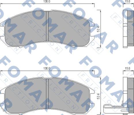 FOMAR Friction FO 445081 - Bremžu uzliku kompl., Disku bremzes www.autospares.lv