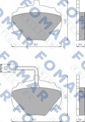 FOMAR Friction FO 446081 - Bremžu uzliku kompl., Disku bremzes www.autospares.lv