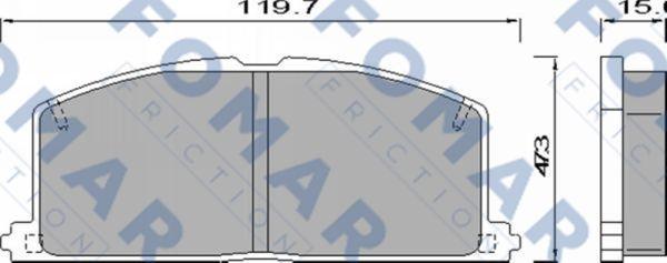 FOMAR Friction FO 440481 - Bremžu uzliku kompl., Disku bremzes www.autospares.lv