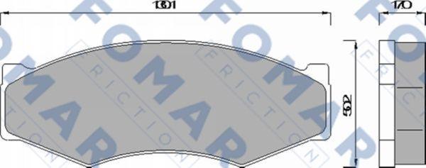 FOMAR Friction FO 441581 - Bremžu uzliku kompl., Disku bremzes autospares.lv