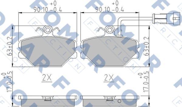 FOMAR Friction FO 448281 - Bremžu uzliku kompl., Disku bremzes www.autospares.lv