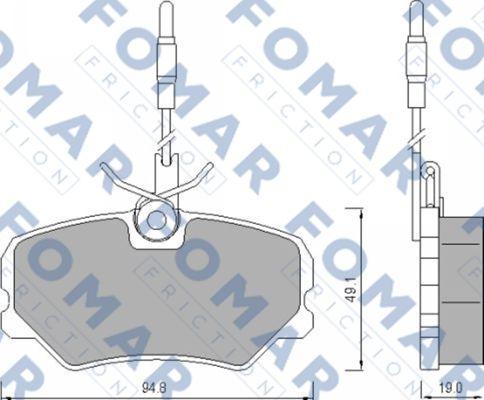 FOMAR Friction FO 443981 - Bremžu uzliku kompl., Disku bremzes www.autospares.lv