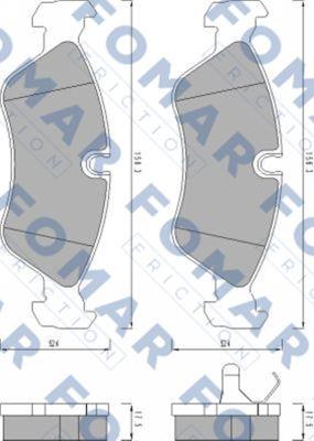 FOMAR Friction FO 443381 - Bremžu uzliku kompl., Disku bremzes autospares.lv