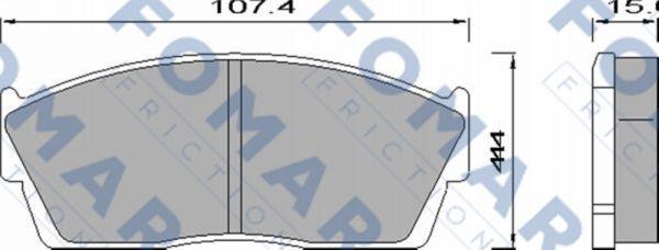 FOMAR Friction FO 442181 - Brake Pad Set, disc brake www.autospares.lv