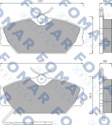 FOMAR Friction FO 447881 - Bremžu uzliku kompl., Disku bremzes autospares.lv