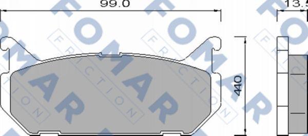 FOMAR Friction FO 455181 - Bremžu uzliku kompl., Disku bremzes www.autospares.lv