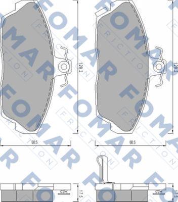 FOMAR Friction FO 456181 - Bremžu uzliku kompl., Disku bremzes www.autospares.lv