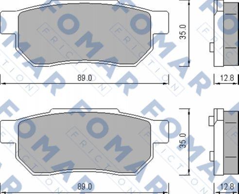 FOMAR Friction FO 456381 - Тормозные колодки, дисковые, комплект www.autospares.lv