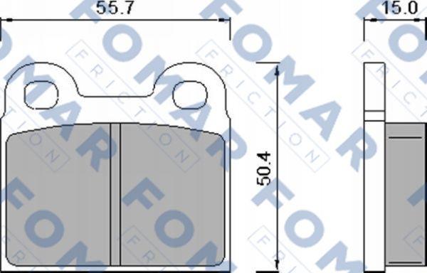 FOMAR Friction FO 450281 - Тормозные колодки, дисковые, комплект www.autospares.lv