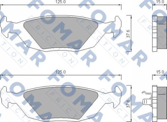 FOMAR Friction FO 451181 - Bremžu uzliku kompl., Disku bremzes www.autospares.lv