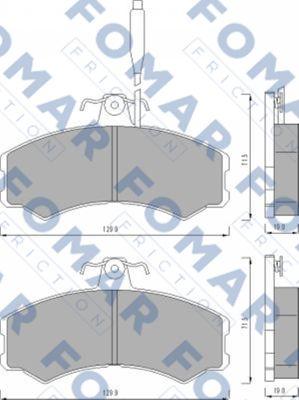 FOMAR Friction FO 453081 - Bremžu uzliku kompl., Disku bremzes autospares.lv