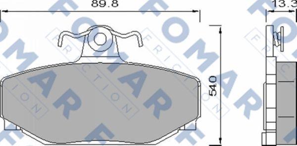 FOMAR Friction FO 457081 - Bremžu uzliku kompl., Disku bremzes www.autospares.lv