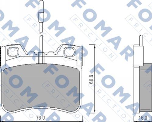 FOMAR Friction FO 469581 - Bremžu uzliku kompl., Disku bremzes www.autospares.lv