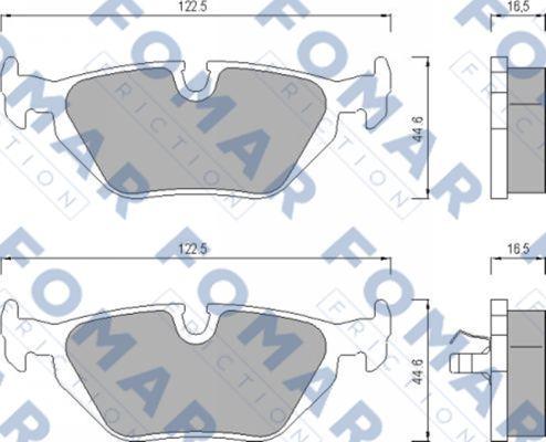 FOMAR Friction FO 469881 - Bremžu uzliku kompl., Disku bremzes www.autospares.lv