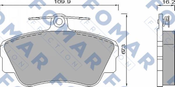 FOMAR Friction FO 464581 - Bremžu uzliku kompl., Disku bremzes www.autospares.lv