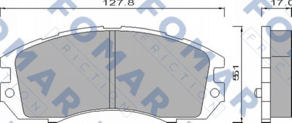 FOMAR Friction FO 464181 - Bremžu uzliku kompl., Disku bremzes www.autospares.lv