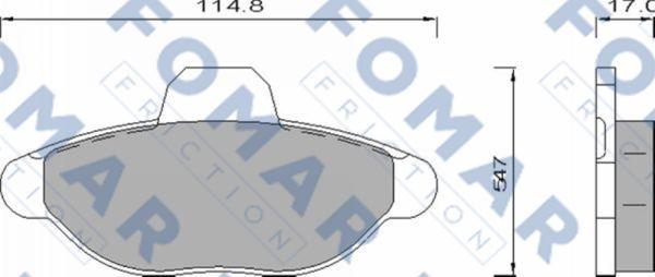 FOMAR Friction FO 465981 - Bremžu uzliku kompl., Disku bremzes www.autospares.lv