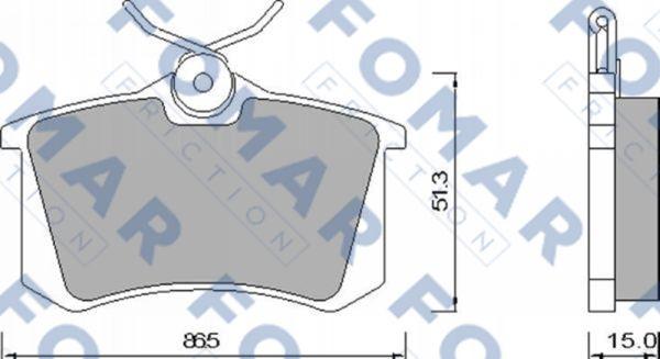 FOMAR Friction FO 465381 - Bremžu uzliku kompl., Disku bremzes www.autospares.lv