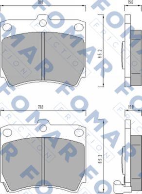 FOMAR Friction FO 466781 - Bremžu uzliku kompl., Disku bremzes www.autospares.lv