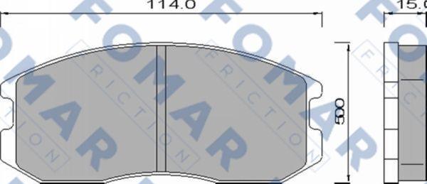 FOMAR Friction FO 460181 - Bremžu uzliku kompl., Disku bremzes autospares.lv