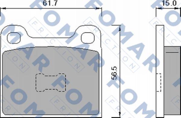 FOMAR Friction FO 460888 - Brake Pad Set, disc brake www.autospares.lv