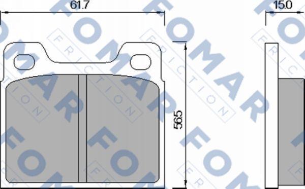 FOMAR Friction FO 460285 - Brake Pad Set, disc brake www.autospares.lv