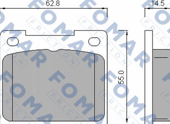 FOMAR Friction FO 461585 - Bremžu uzliku kompl., Disku bremzes autospares.lv