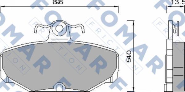 FOMAR Friction FO 468981 - Bremžu uzliku kompl., Disku bremzes www.autospares.lv