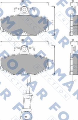 FOMAR Friction FO 468581 - Bremžu uzliku kompl., Disku bremzes www.autospares.lv