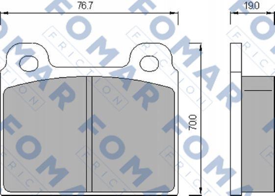 FOMAR Friction FO 463481 - Bremžu uzliku kompl., Disku bremzes autospares.lv