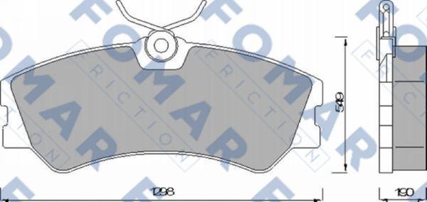 FOMAR Friction FO 463781 - Тормозные колодки, дисковые, комплект www.autospares.lv