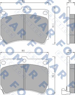 FOMAR Friction FO 462281 - Bremžu uzliku kompl., Disku bremzes autospares.lv