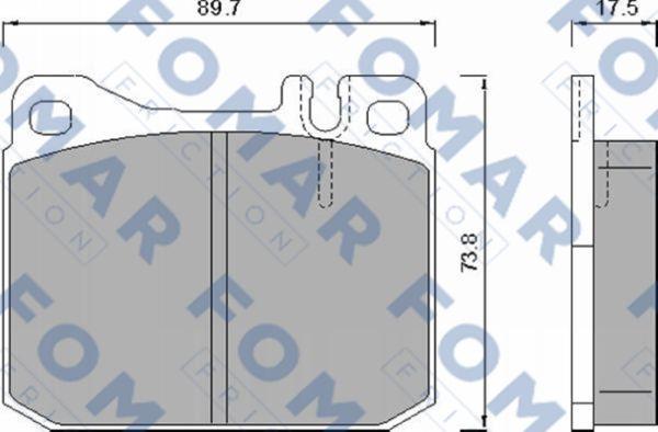 FOMAR Friction FO 467981 - Bremžu uzliku kompl., Disku bremzes autospares.lv