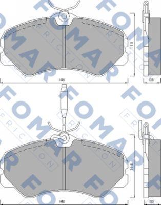 FOMAR Friction FO 467481 - Bremžu uzliku kompl., Disku bremzes autospares.lv