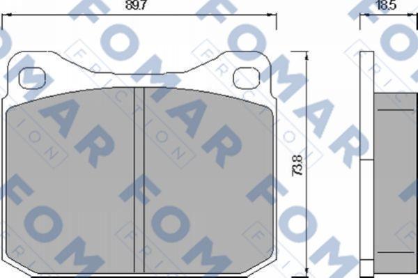 FOMAR Friction FO 467883 - Bremžu uzliku kompl., Disku bremzes www.autospares.lv