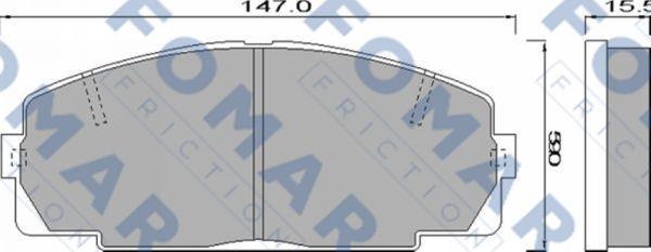 FOMAR Friction FO 489481 - Bremžu uzliku kompl., Disku bremzes www.autospares.lv