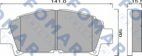 FOMAR Friction FO 489381 - Bremžu uzliku kompl., Disku bremzes www.autospares.lv