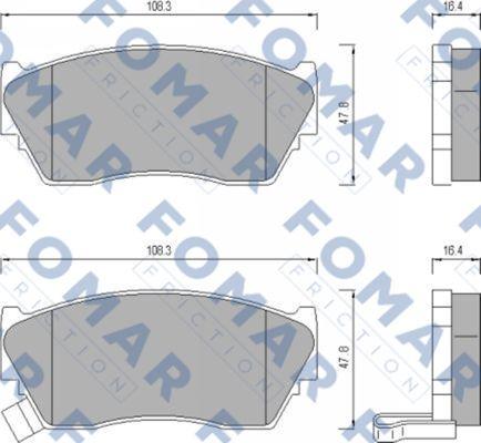 FOMAR Friction FO 484081 - Bremžu uzliku kompl., Disku bremzes www.autospares.lv