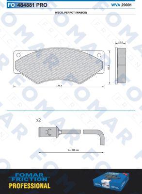 FOMAR Friction FO 484881 - Brake Pad Set, disc brake www.autospares.lv