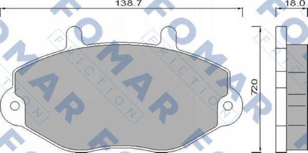 FOMAR Friction FO 486481 - Bremžu uzliku kompl., Disku bremzes www.autospares.lv