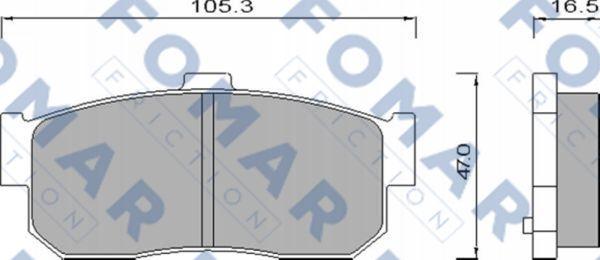 FOMAR Friction FO 488981 - Bremžu uzliku kompl., Disku bremzes www.autospares.lv