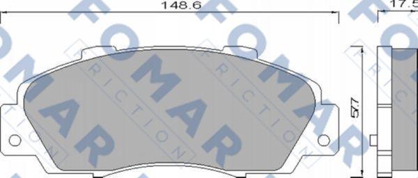 FOMAR Friction FO 488181 - Brake Pad Set, disc brake www.autospares.lv