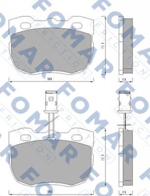 FOMAR Friction FO 487981 - Bremžu uzliku kompl., Disku bremzes www.autospares.lv