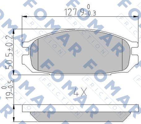 FOMAR Friction FO 487681 - Bremžu uzliku kompl., Disku bremzes www.autospares.lv