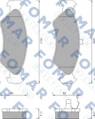 FOMAR Friction FO 487081 - Bremžu uzliku kompl., Disku bremzes www.autospares.lv